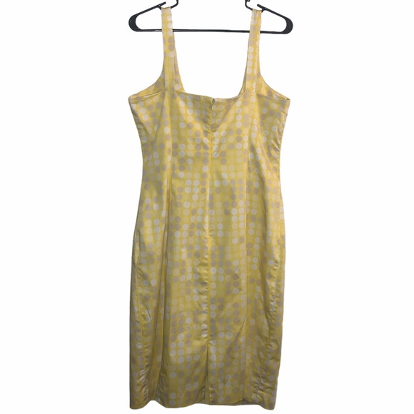 Calvin Klein Size 12 Yellow Polka Dot Dress - Picture 2 of 8